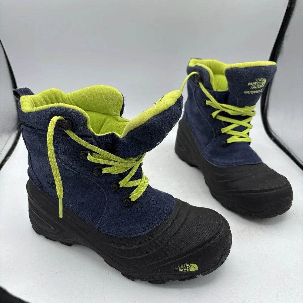 The North Face Boots Boys Mens 7 Chilkat Lace II Waterproof 200 G Insulated Blue